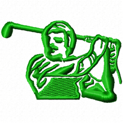 Golf Embroidery Design 1